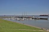 Der Blick vom Balkon Residenz am Yachthafen 26 in Cuxhaven